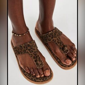 Free People Brown Leopard Sandals
